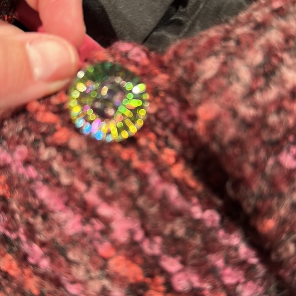 Anthropologie Draper’s & Damon’s Tweed Jacket Multi-Color Boucle Petites Medium - Picture 8 of 10